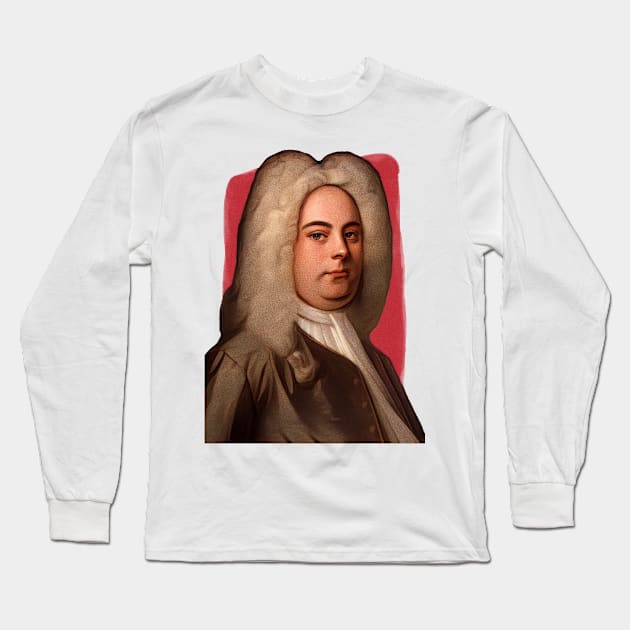 German - British Composer George Frideric Handel illustration Long Sleeve T-Shirt by Litstoy 